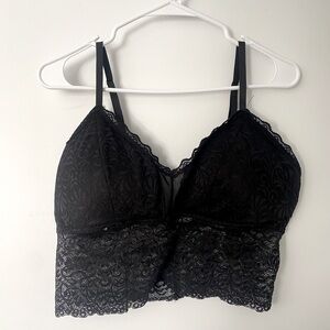 Black Lace Crop Tank